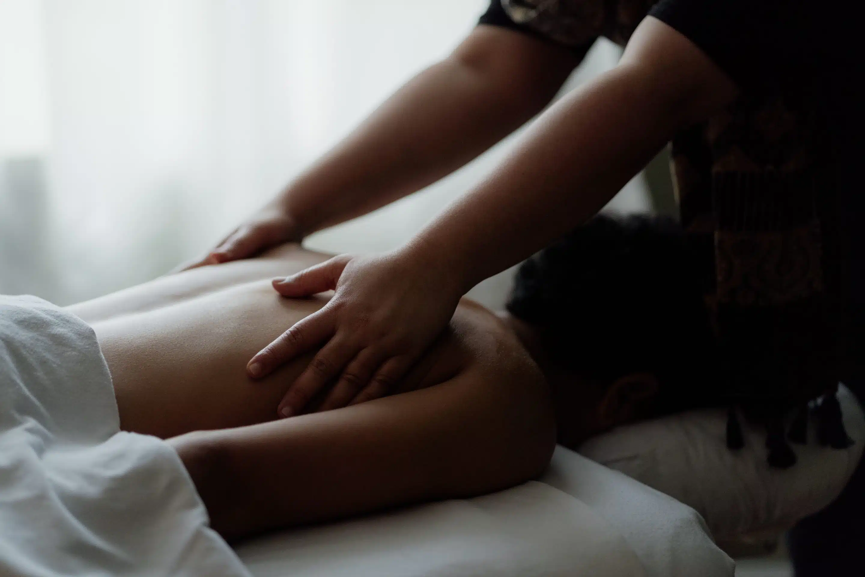 Deep Tissue Back Massage in Progress Therapeutic Back Massage for Alleviating Muscle Tension and Promoting Health
