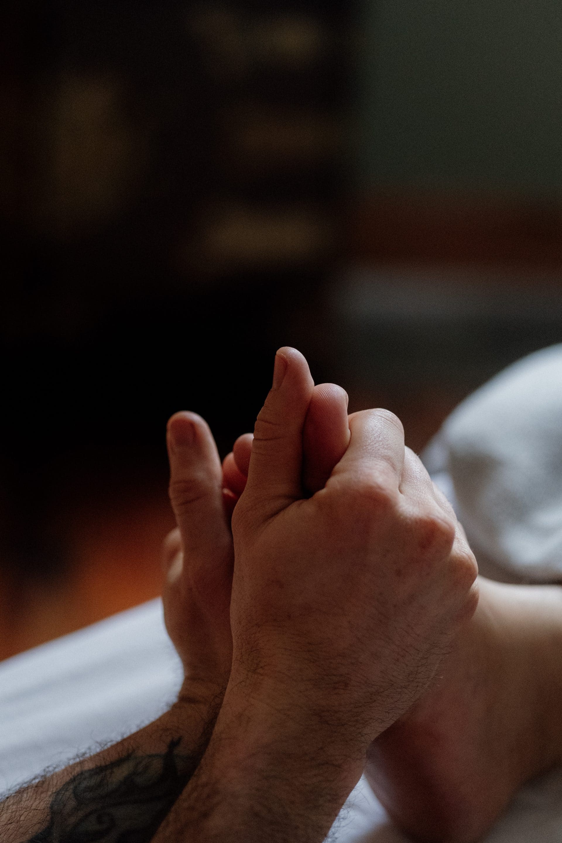 Person receiving a relaxing foot massage