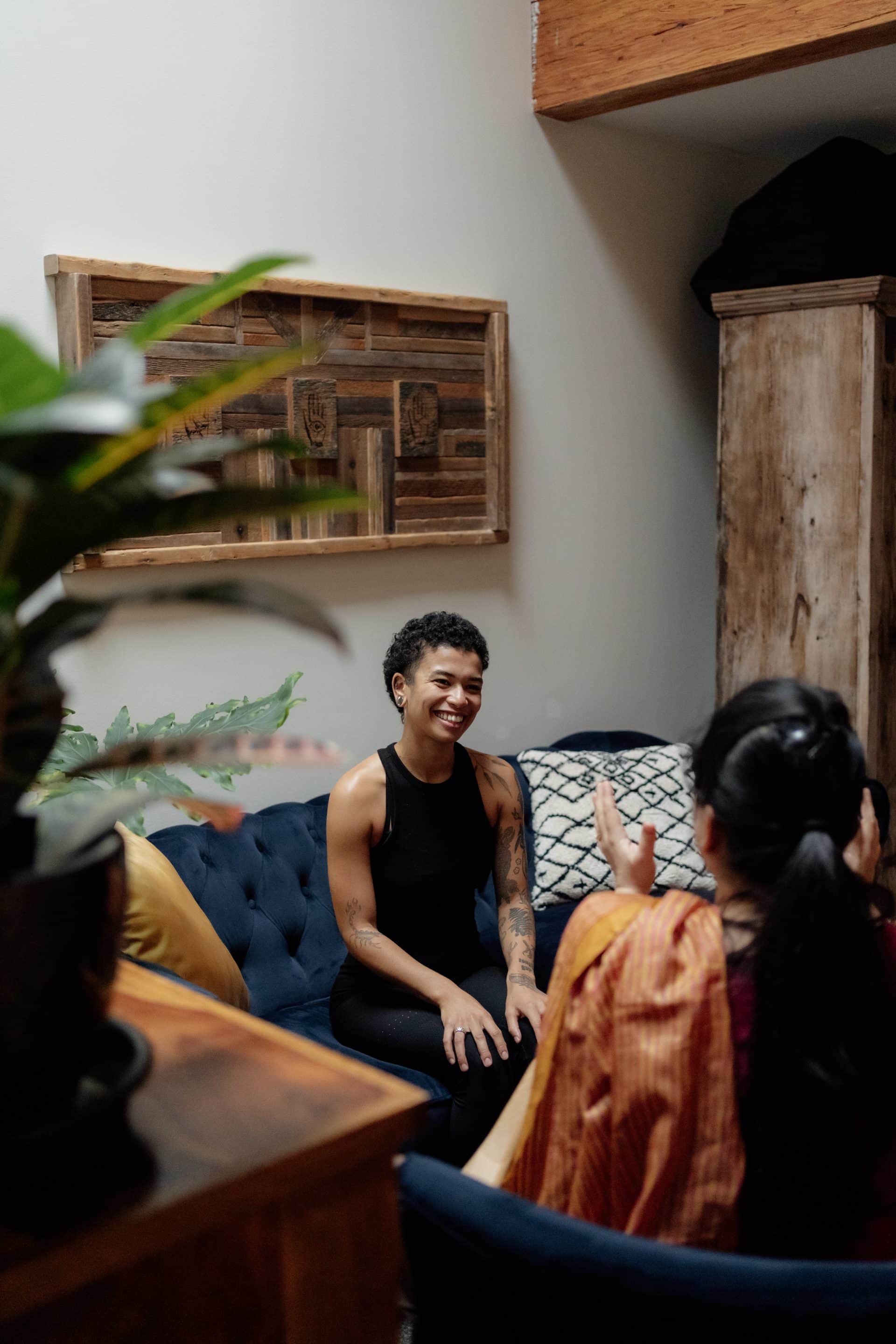 Patient engaging in counseling session at Victoria wellness clinic